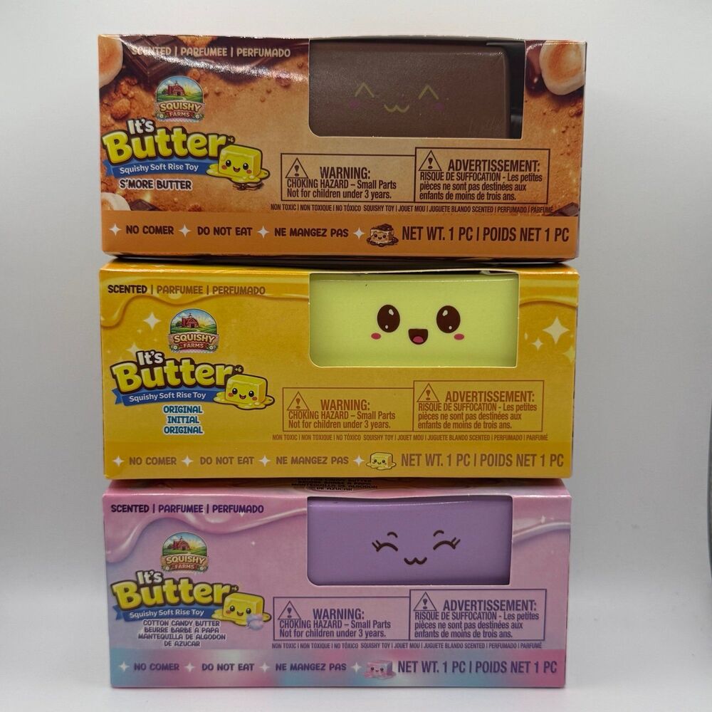 Squishy Farms - It's Butter Squishy Soft Rise Toy (3 Pack) Bundle